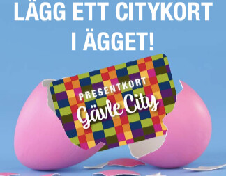 Vi säljer egna presentkort, men tar även emot Gävle citys!